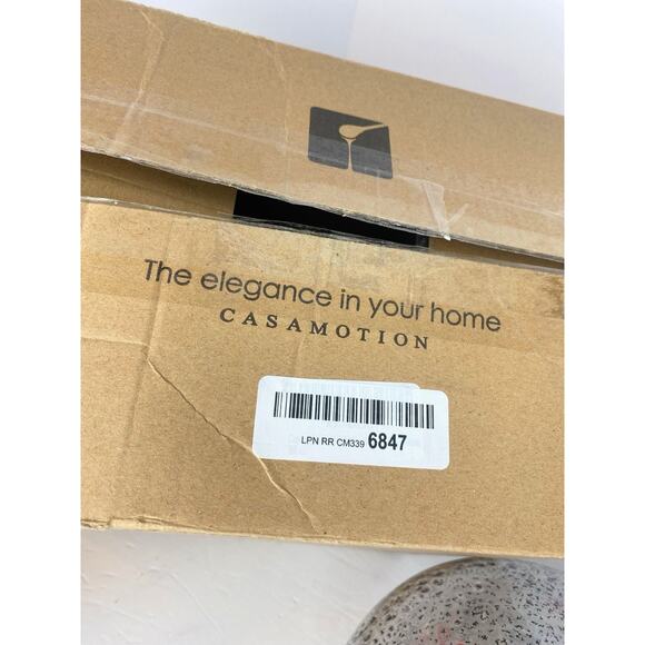 Hand Blown Hanging Light Pendant Dimpled Glass Brushed Nickel Finish Casamotion - Picture 4 of 16